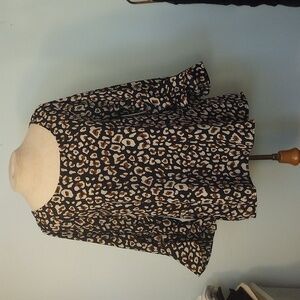 Umgee brand, blouse,animal print, size medium